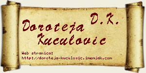 Doroteja Kuculović vizit kartica